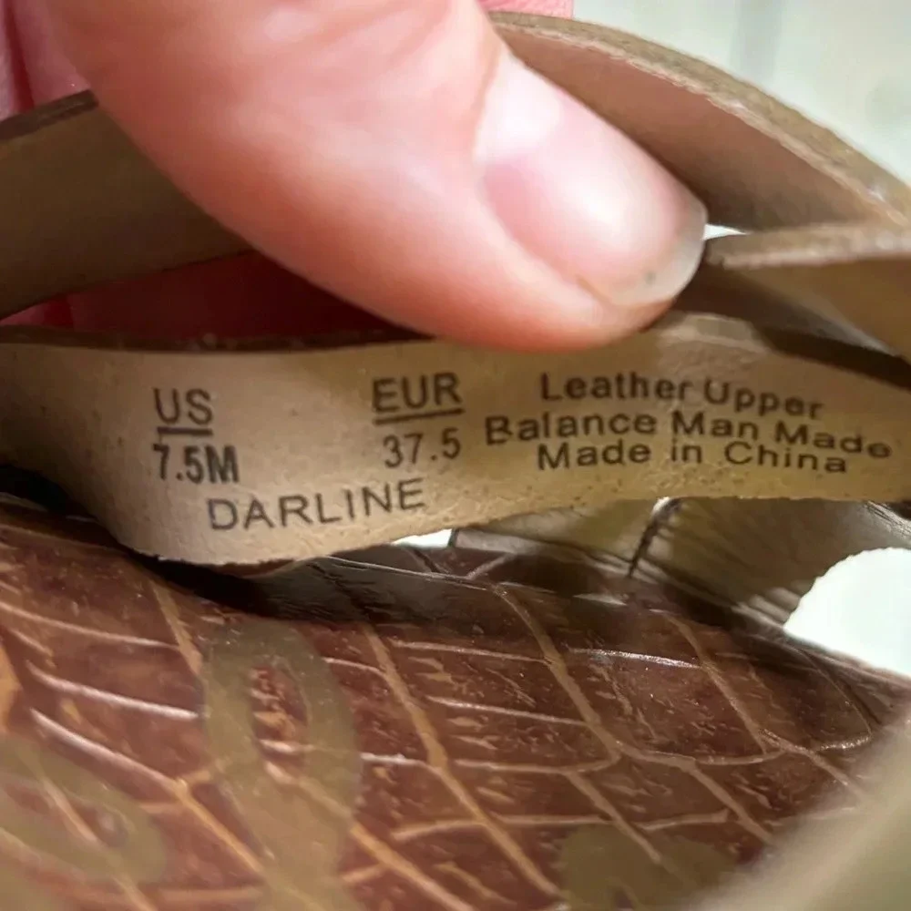 Sam Edelman Darlene GOLD Metallic Sandals 7.5